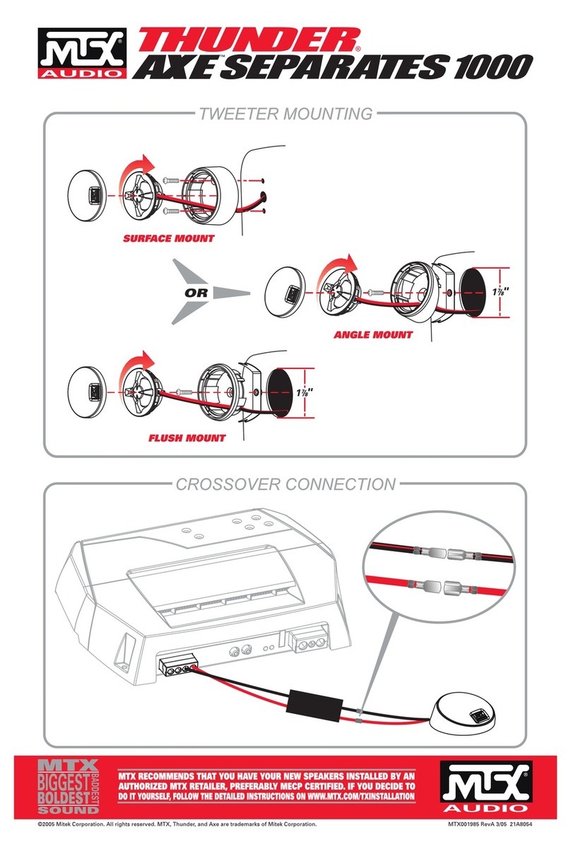 MTX Thunder AXE TX1000 Connection guide