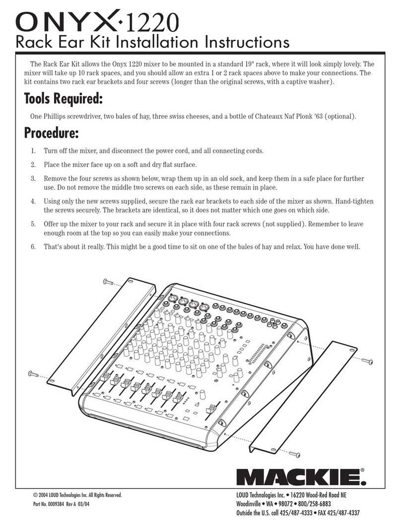 Mackie 1220 installation instructions