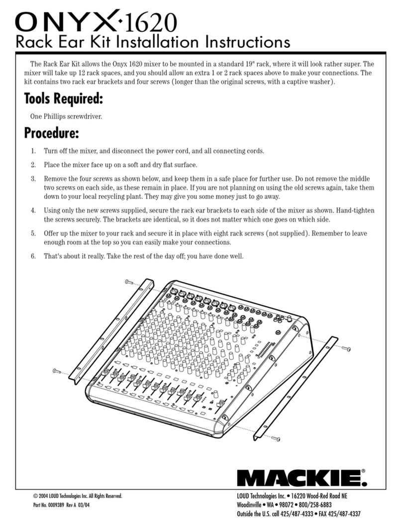 Mackie 1620 Hardware installation