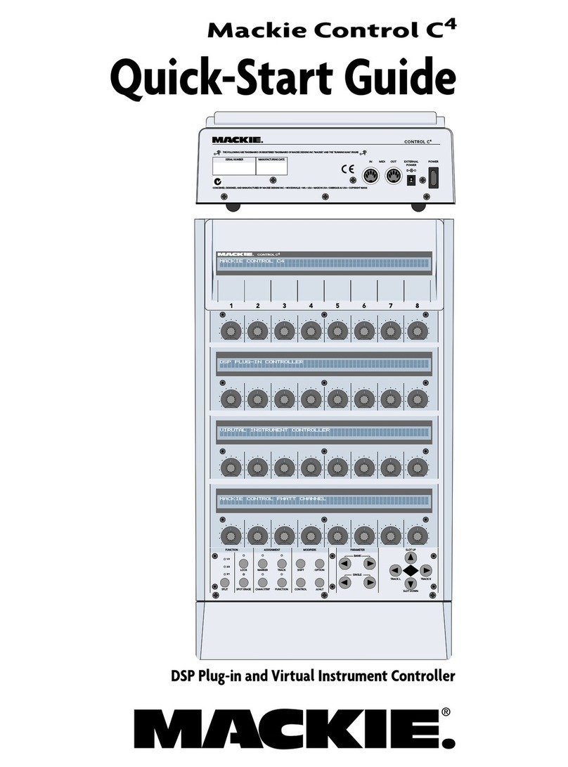 Mackie C4 Commander User manual Mackie C4 Commander User manual