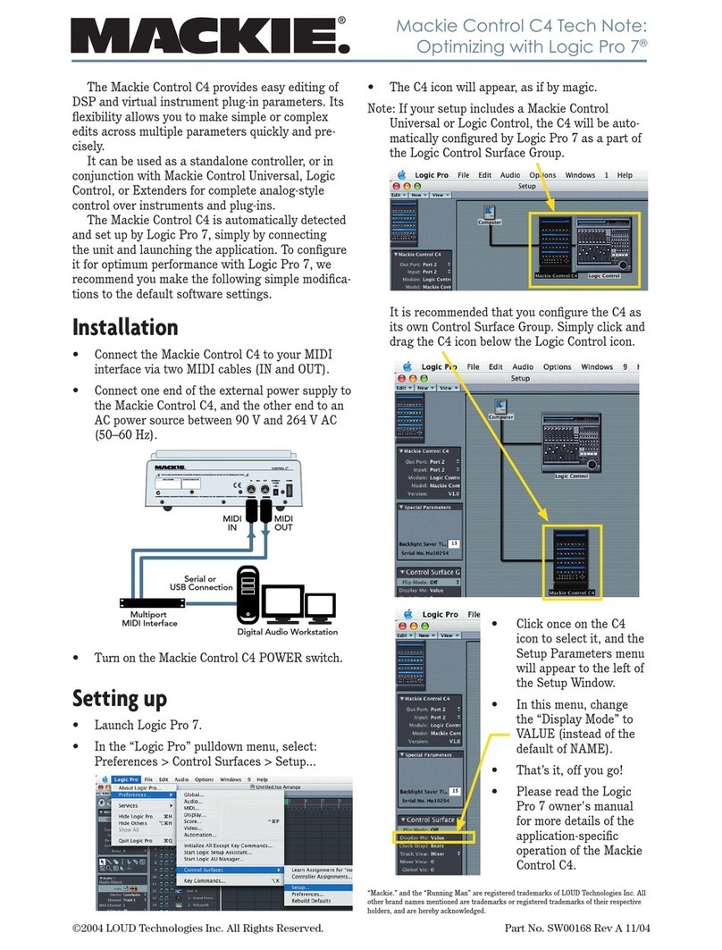 Mackie C4 Commander Quick start guide Mackie C4 Commander Quick start guide