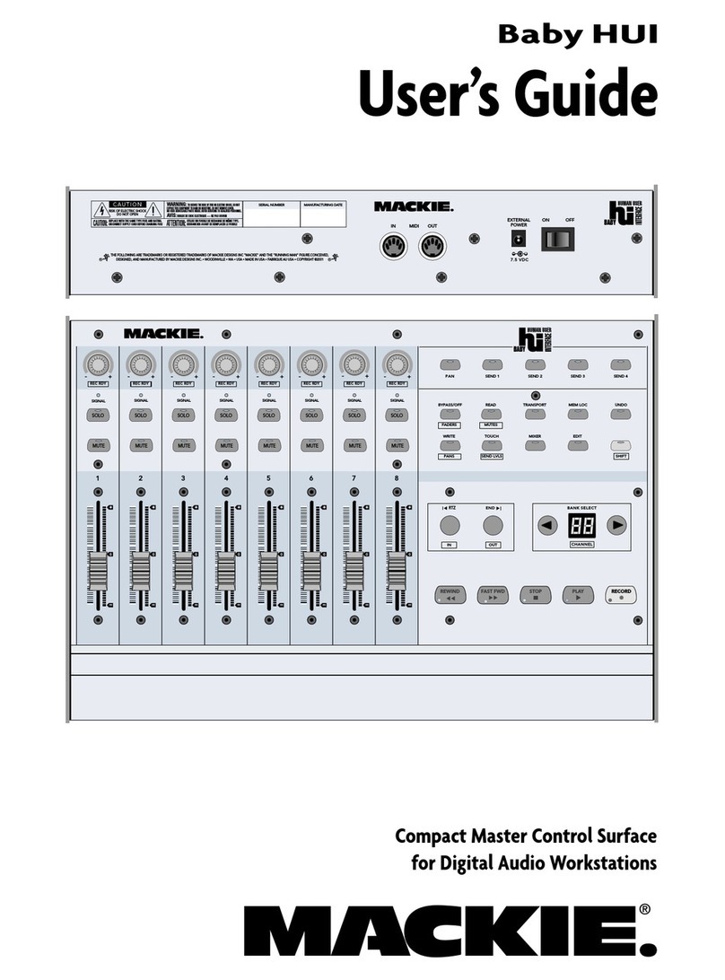 Mackie Baby HUI User manual Mackie Baby HUI User manual