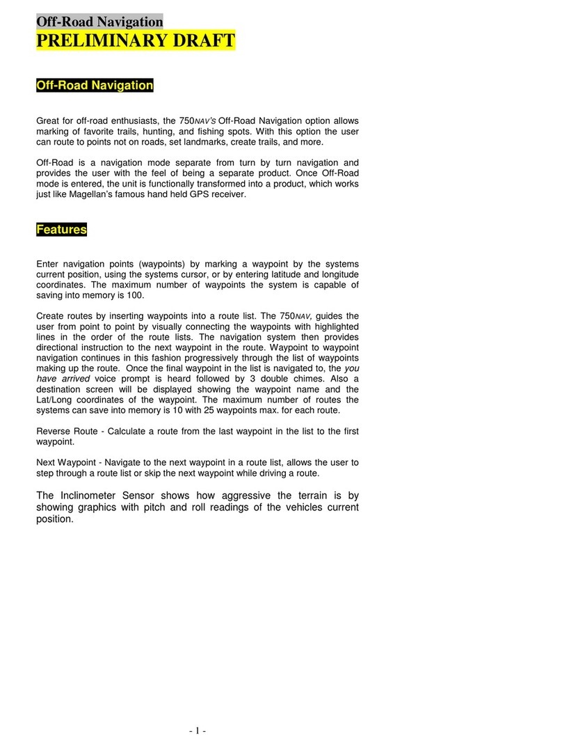 Magellan 750NAV supplementary guide