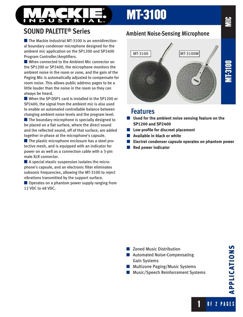 Mackie MT-3100 Specifications