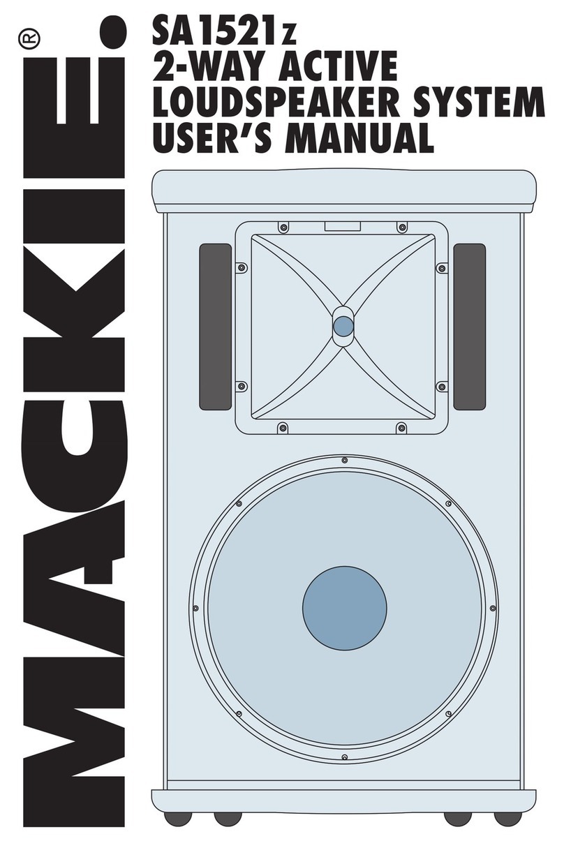 Mackie SA1521Z user manual