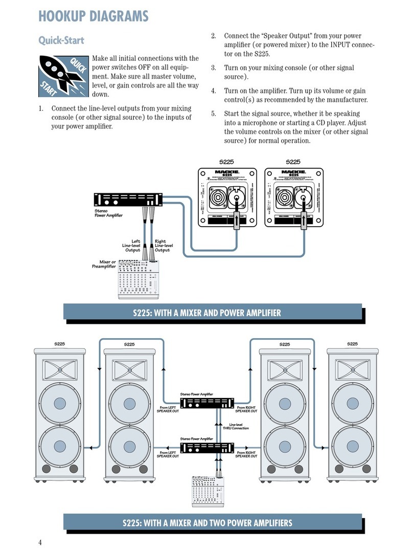 Mackie S225 User manual
