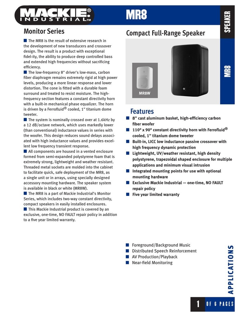 Mackie MR8 Specifications