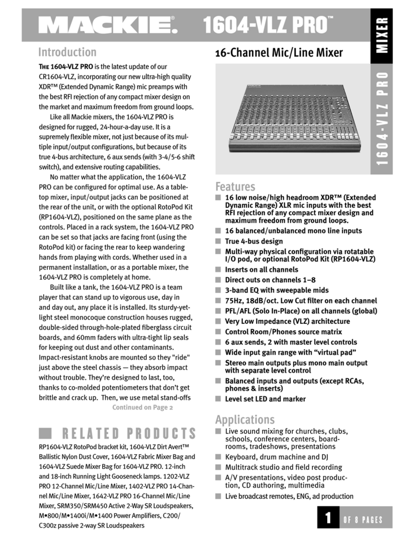 Mackie 1604-VLZ PRO Specifications