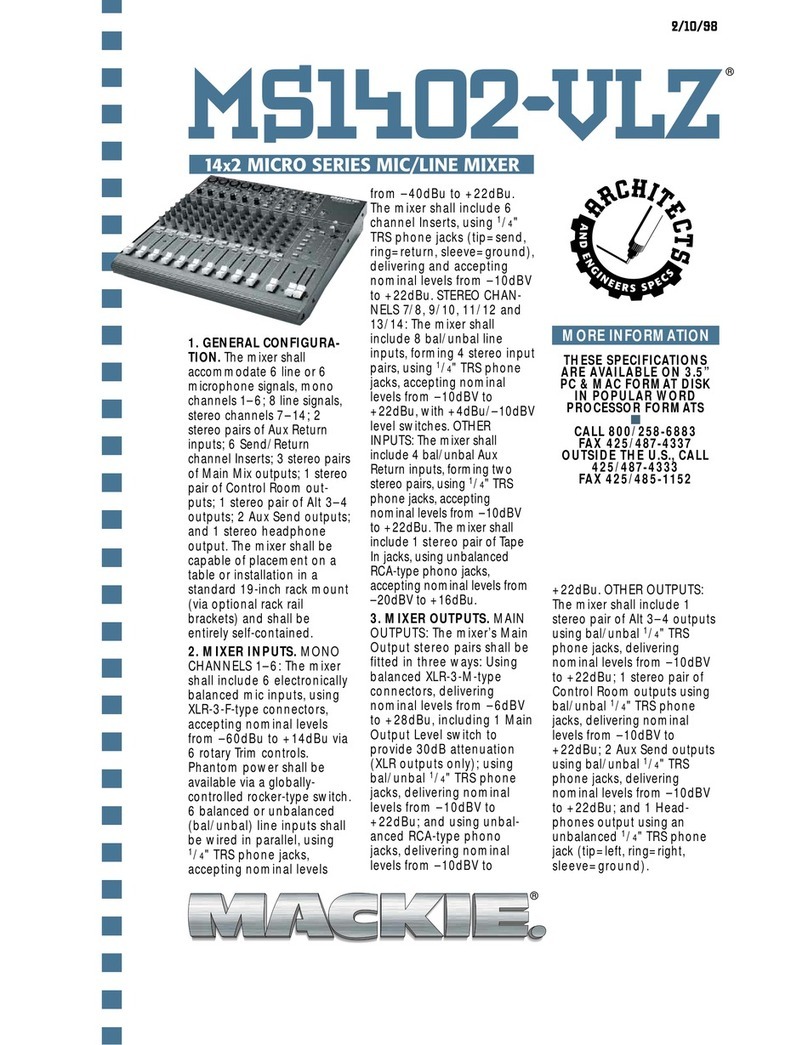 Mackie 1402-VLZ PRO Specifications