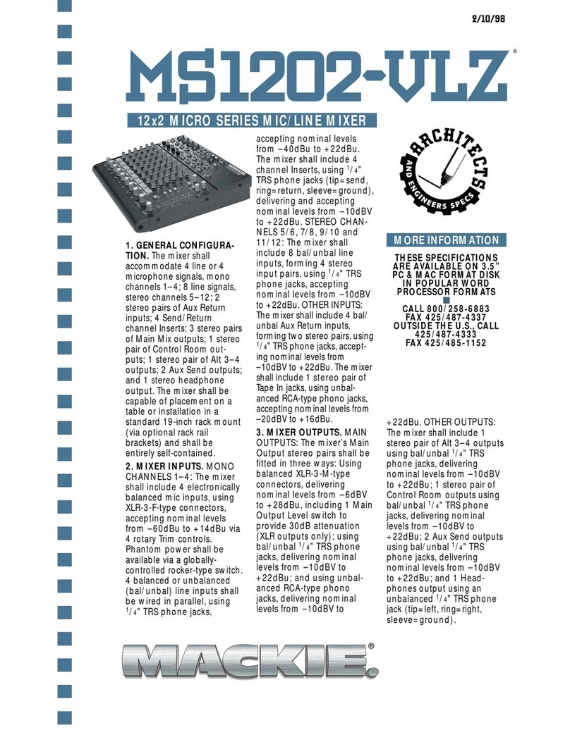 Mackie 1202-VLZ Pro Specifications