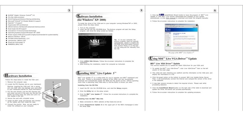 MSI NX6600LE-TD256 Quick installation guide
