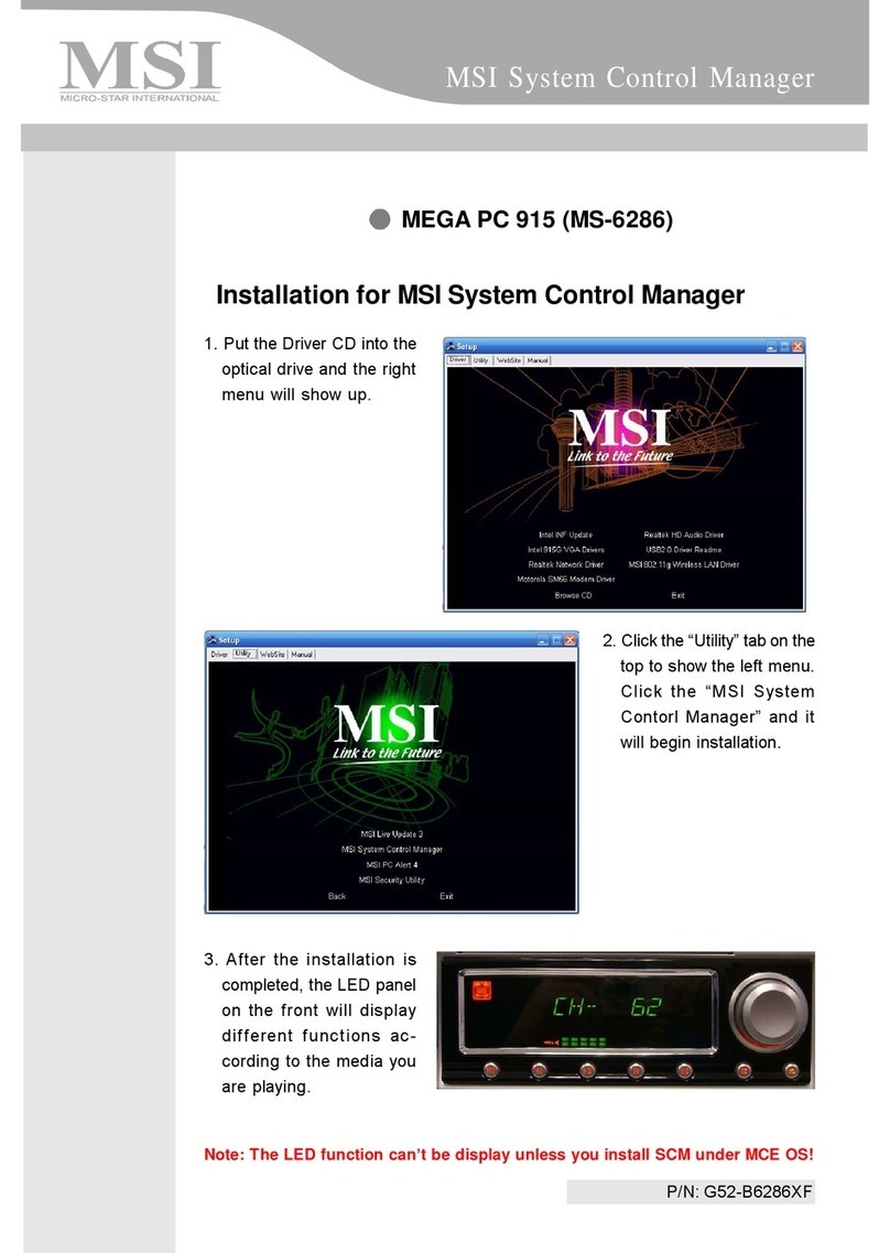 MSI 915 Quick start guide