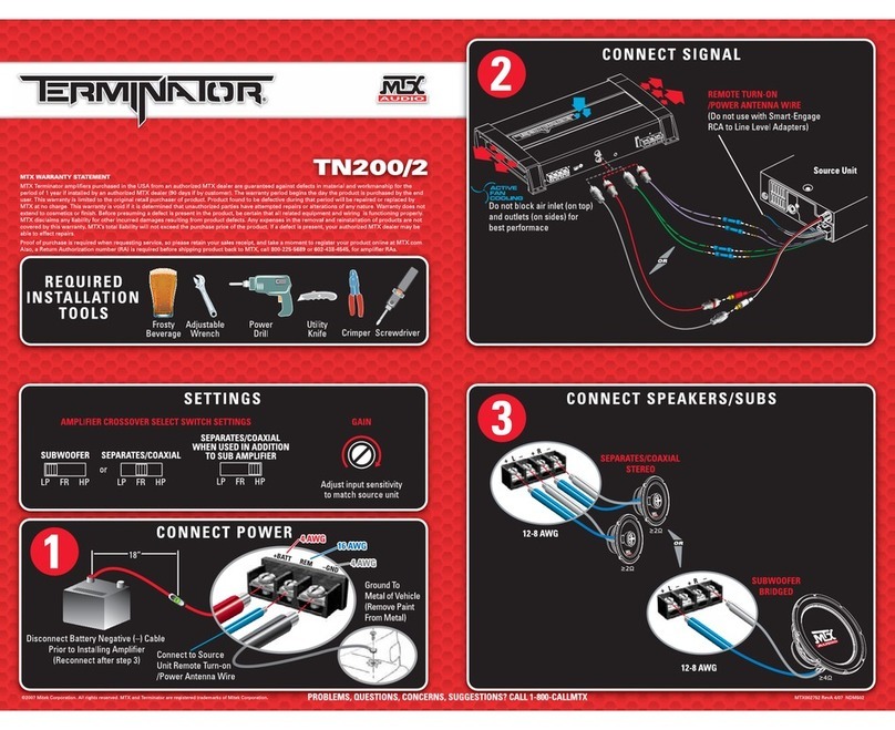 MTX Terminator TN200/2 Connection guide