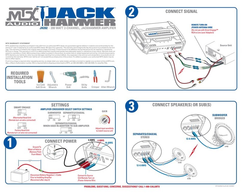 MTX JackHammer JH202 Instruction Manual MTX JackHammer JH202 Instruction Manual