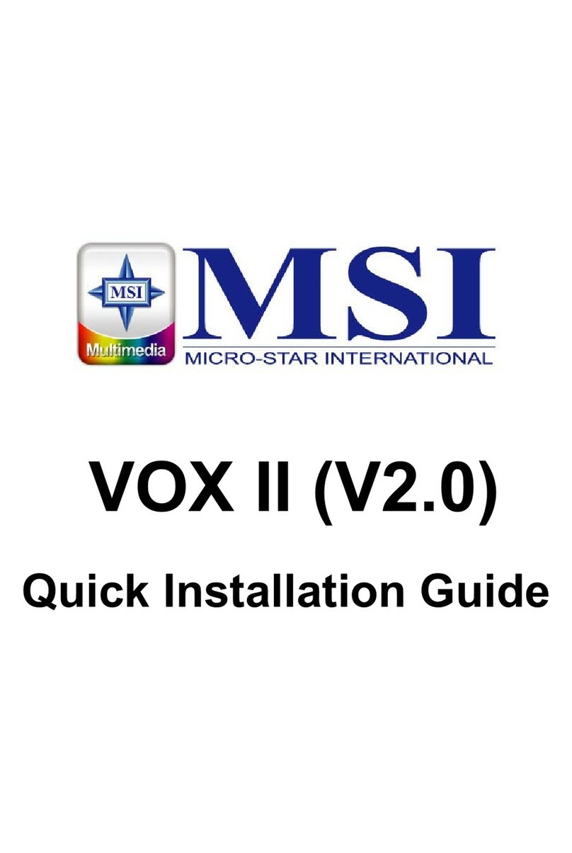 MSI VOX II Quick installation guide