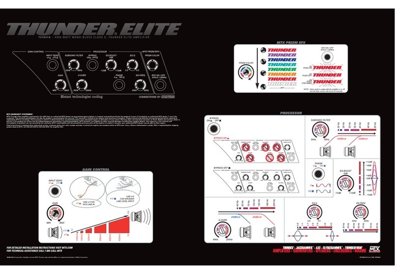 MTX Thunder Elite TE4001D User manual MTX Thunder Elite TE4001D User manual