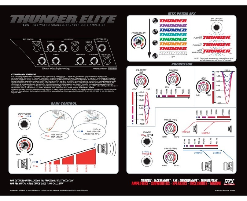 MTX Thunder Elite TE602 User manual MTX Thunder Elite TE602 User manual