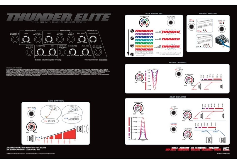 MTX Thunder Elite TE1004 User manual MTX Thunder Elite TE1004 User manual