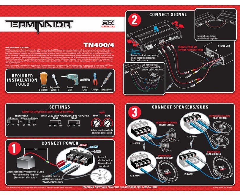 MTX Terminator TN400/4 Instruction Manual MTX Terminator TN400/4 Instruction Manual