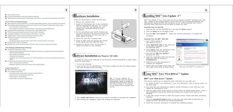 MSI RX1650PRO-T2D256E Quick installation guide