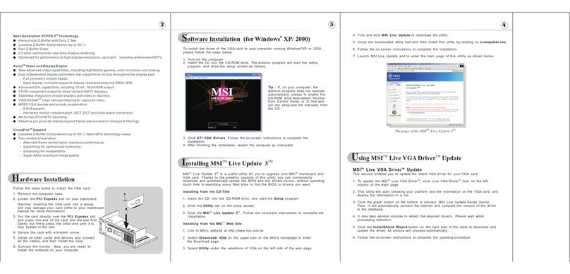 MSI RX1600XT-T2D128E User manual