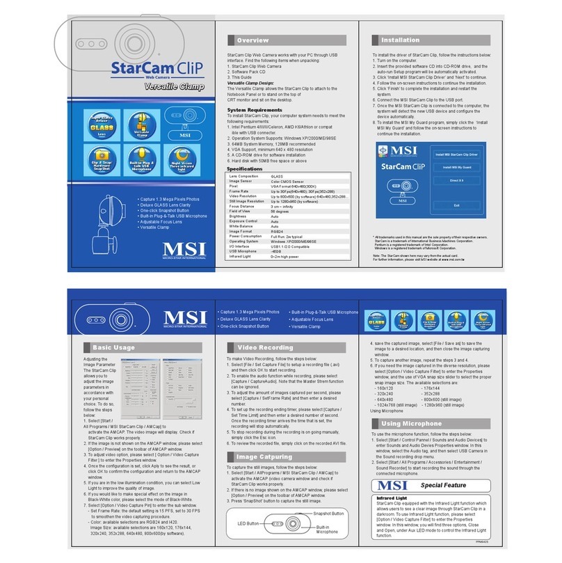 MSI StarCam Clip User manual