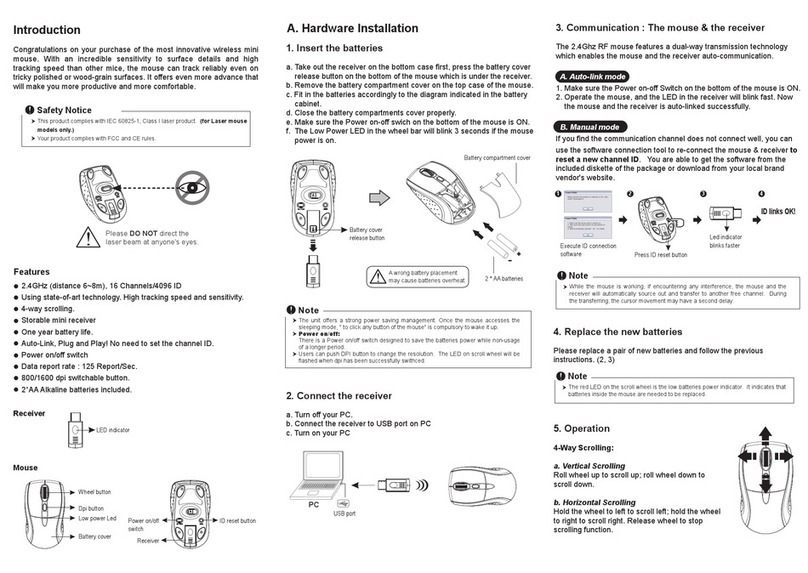 MSI Star Mouse SW-101 User manual