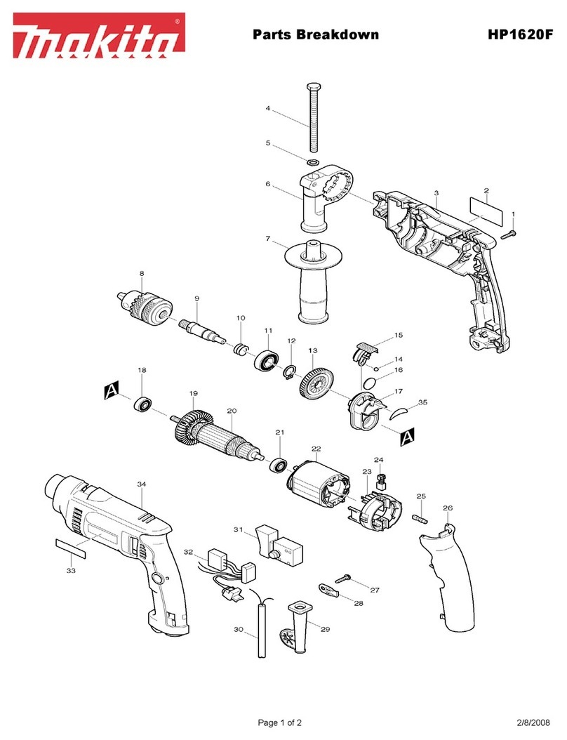 Makita HP1620F Quick start guide