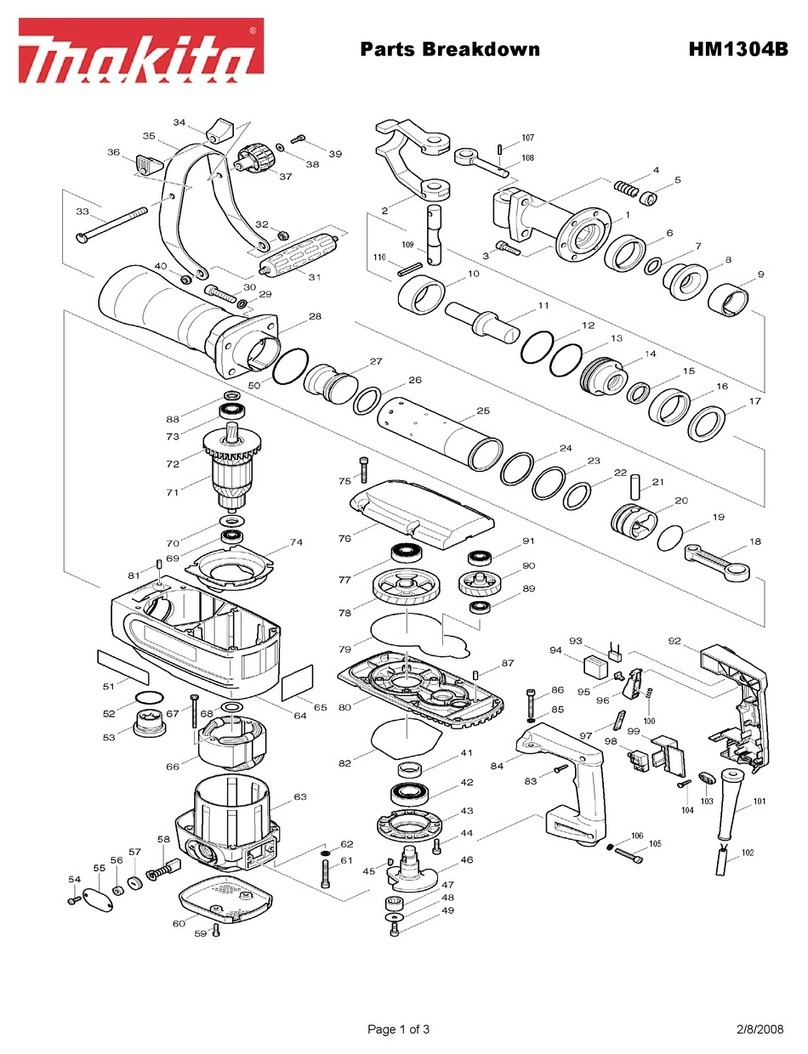 Makita HM1304B Parts Breakdown