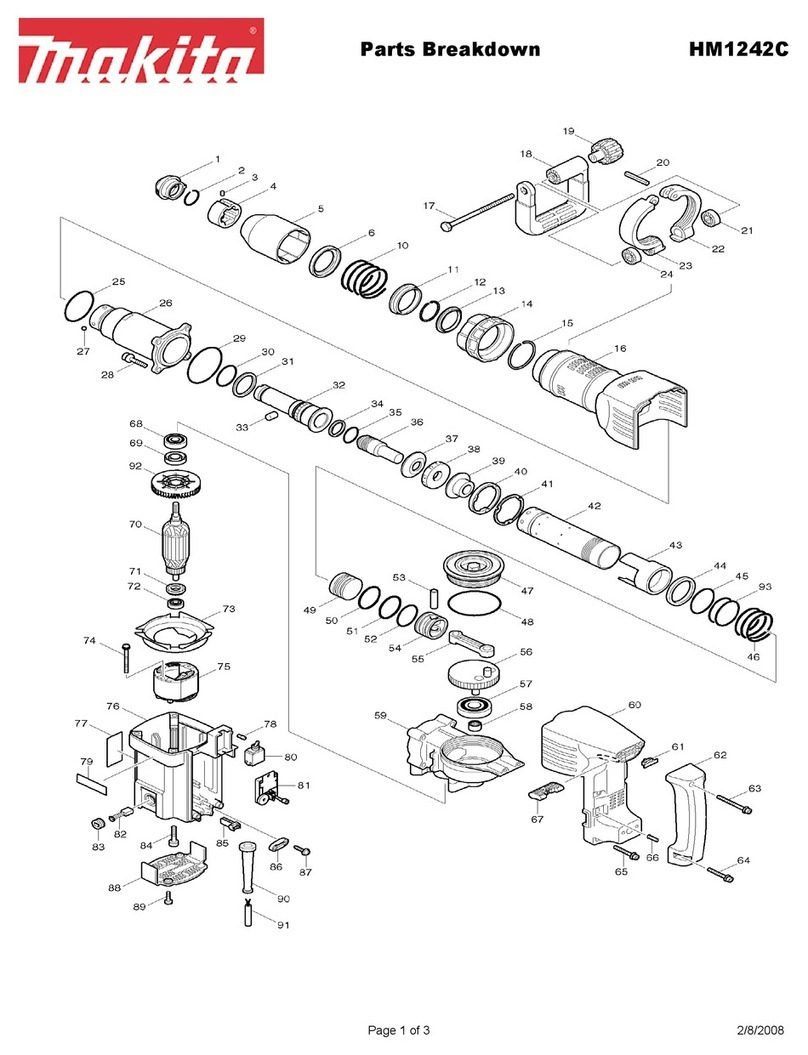 Makita HM1242C Parts Breakdown