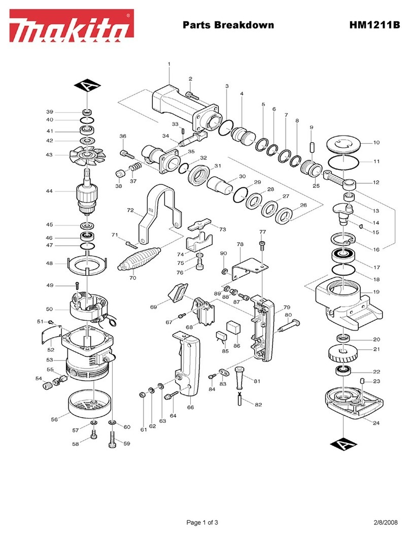 Makita HM1211B Parts Breakdown