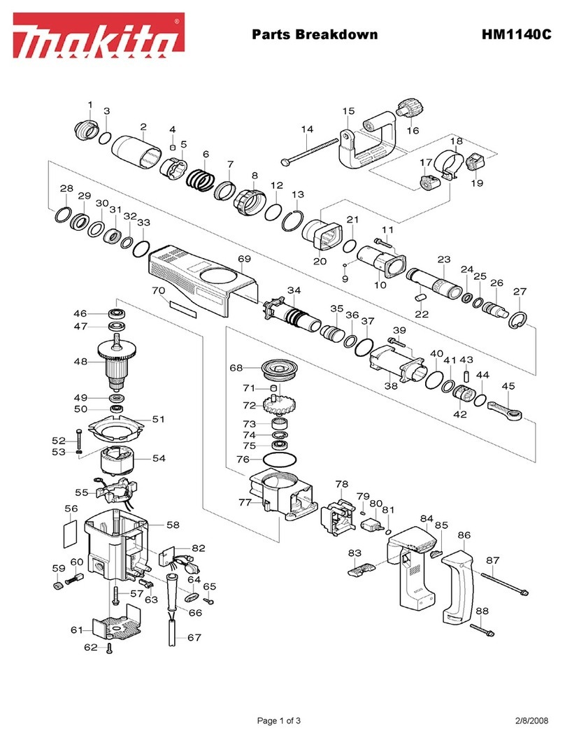 Makita HM1140C Parts Breakdown