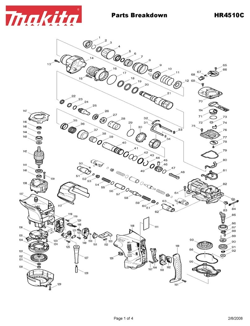 Makita HR4510C Parts Breakdown