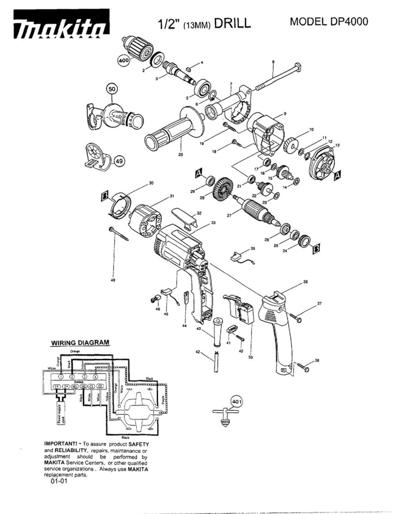 Makita DP4000 parts list
