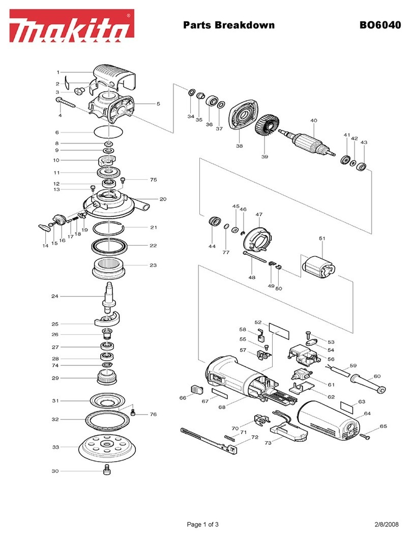 Makita BO6040 Parts Breakdown
