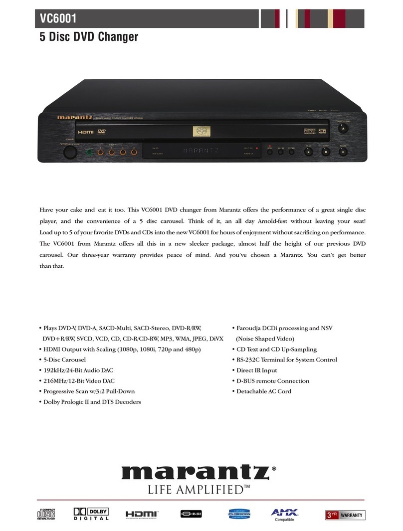 Marantz VC6001 User manual Marantz VC6001 User manual