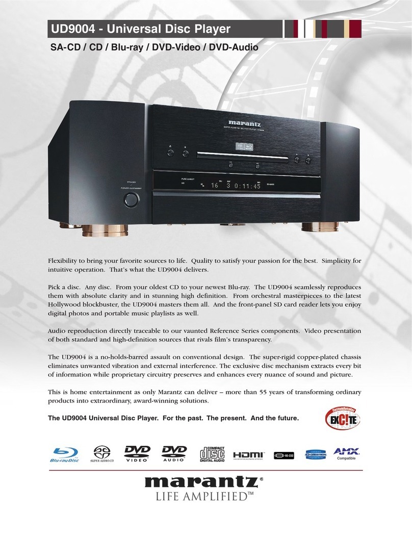 Marantz UD9004 User manual