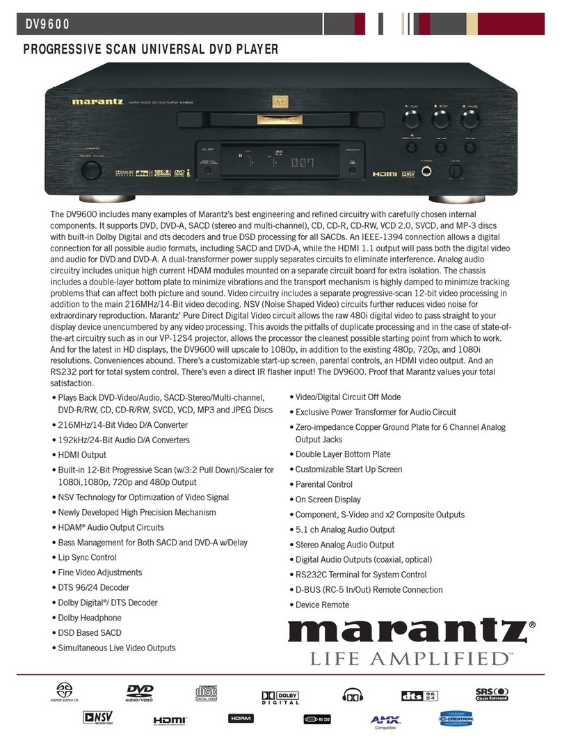 Marantz DV9600 Specifications