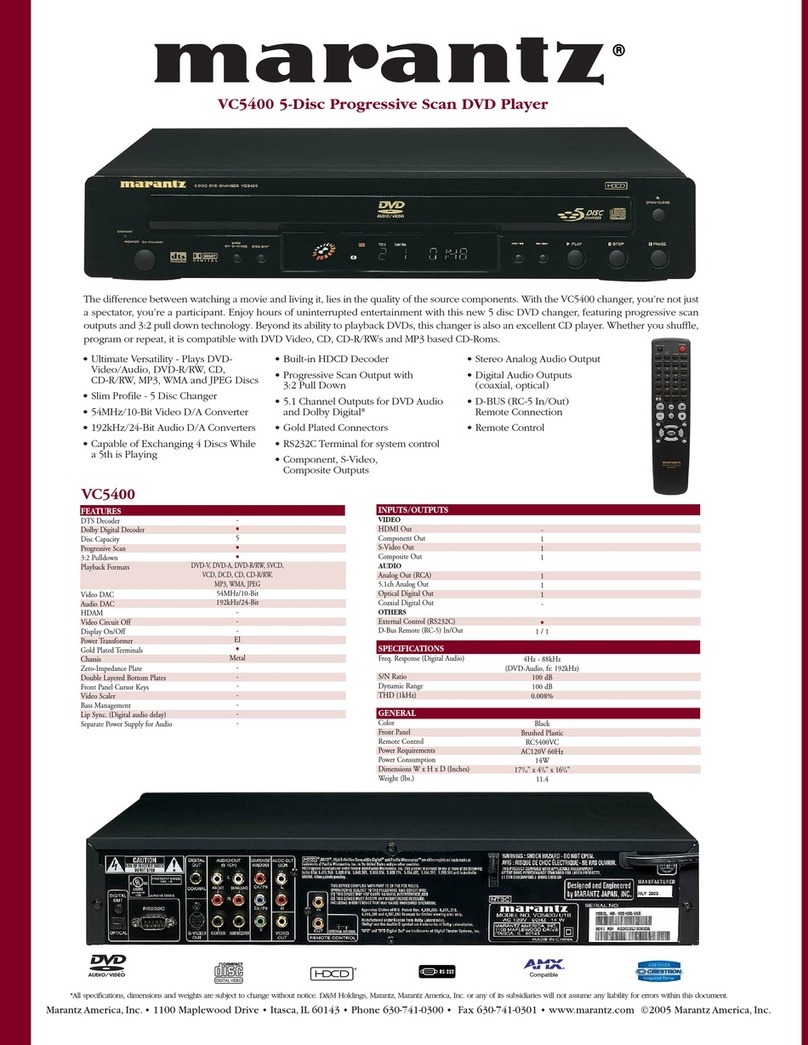 Marantz VC5400 User manual