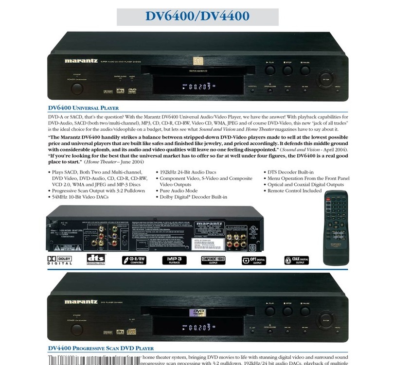 Marantz DV6400 Specifications