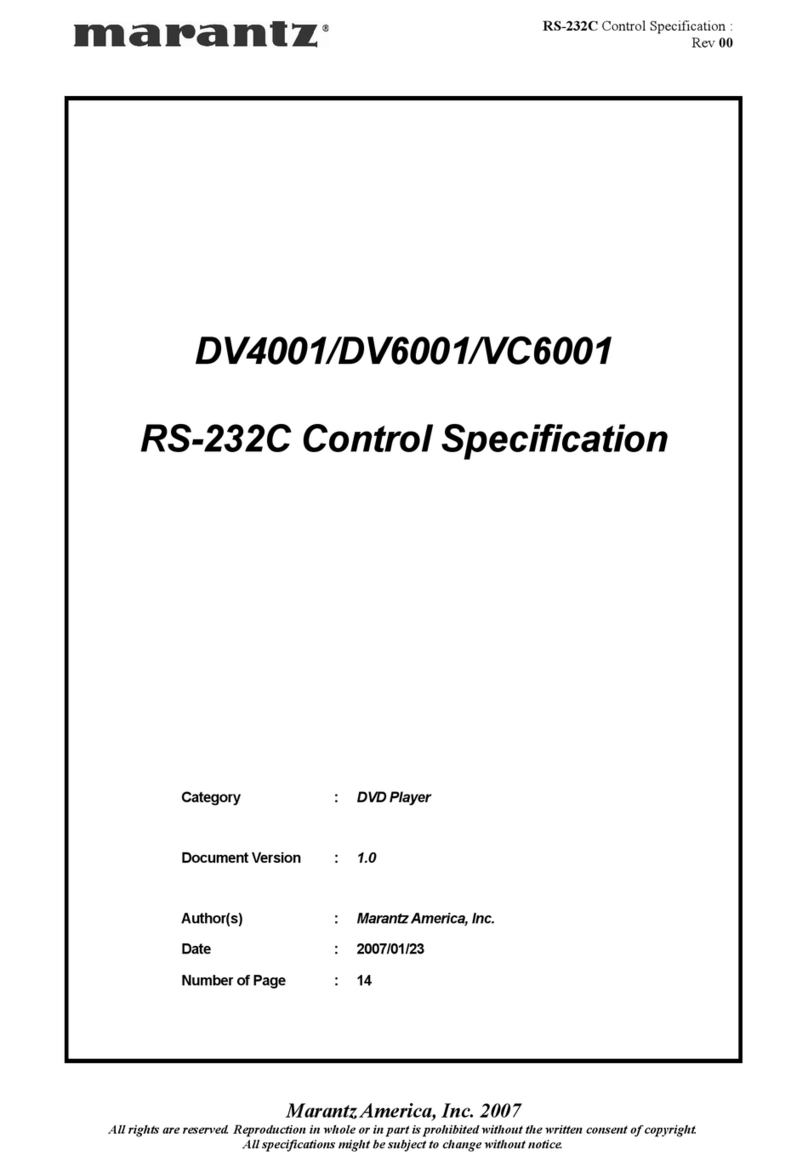 Marantz DV4001 Control Specification