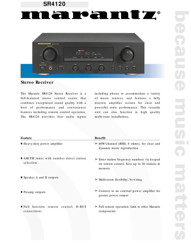 Marantz SR4120 Specification sheet