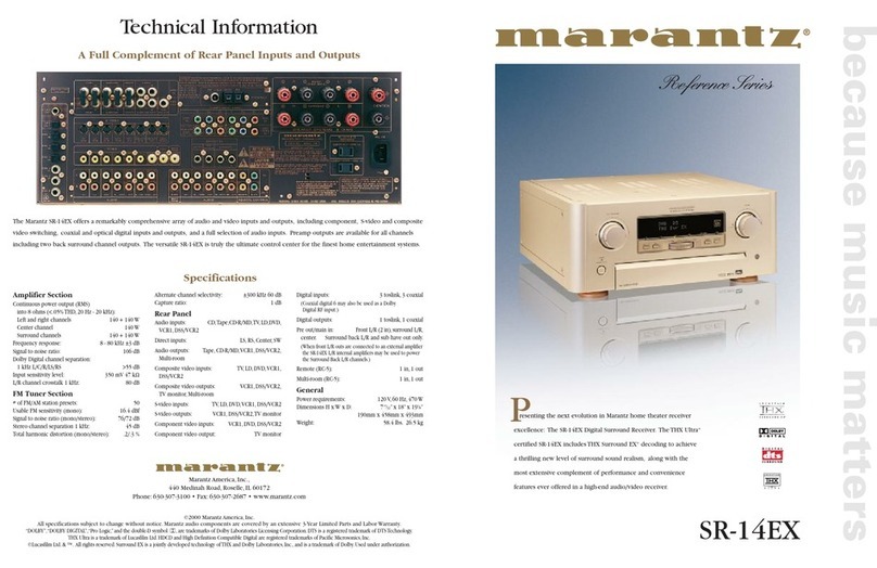 Marantz SR-14EX technical information