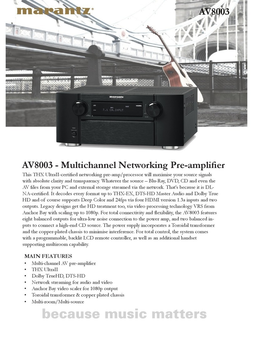 Marantz AV8003 User manual Marantz AV8003 User manual