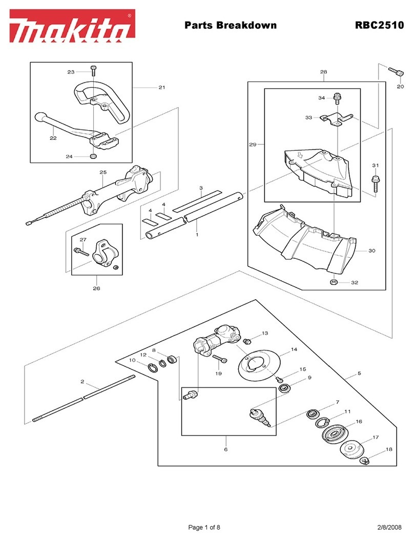 Makita RBC2510 Quick start guide