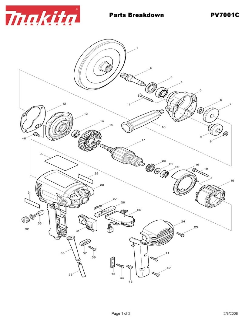 Makita PV7001C Quick start guide