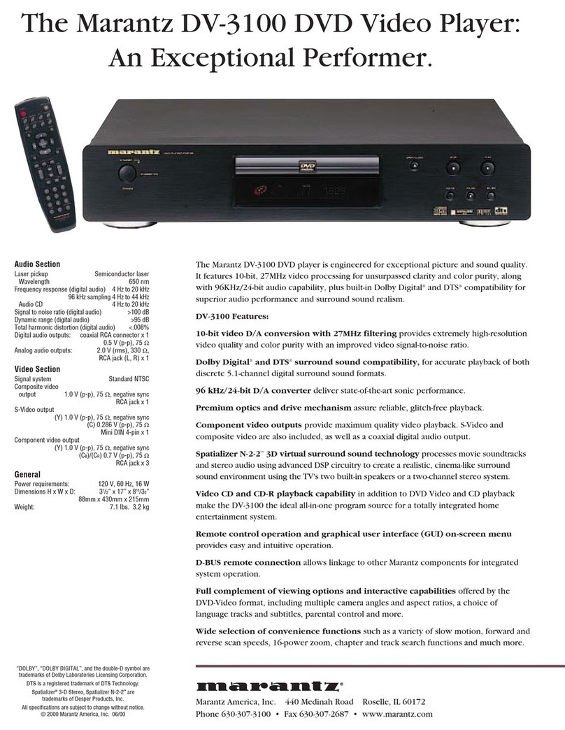 Marantz DV-3100 User manual