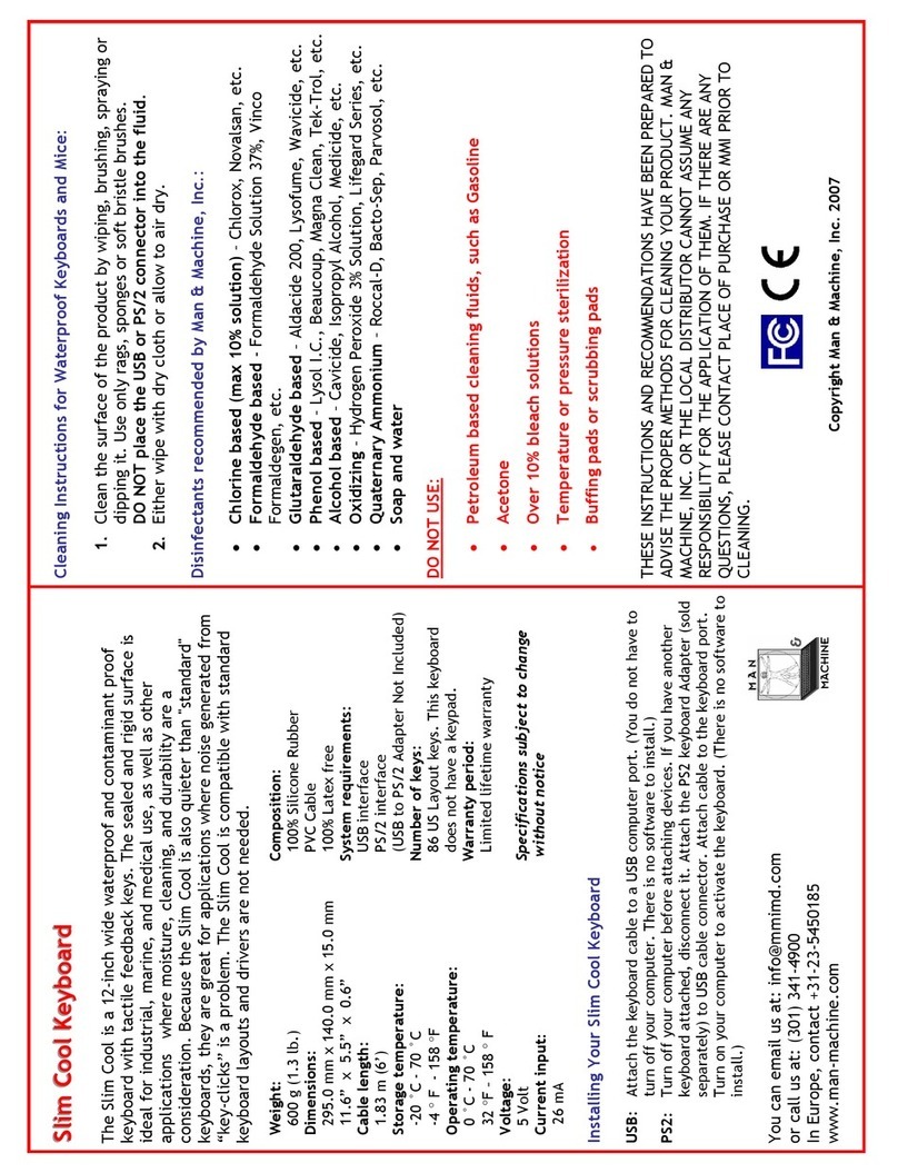 Man & Machine Slim Cool User manual