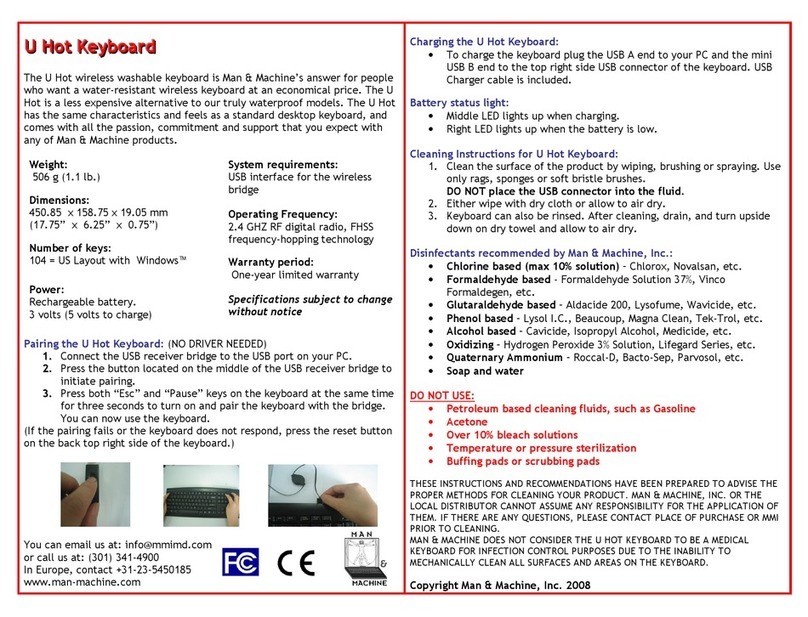 Man & Machine U-Hot User manual