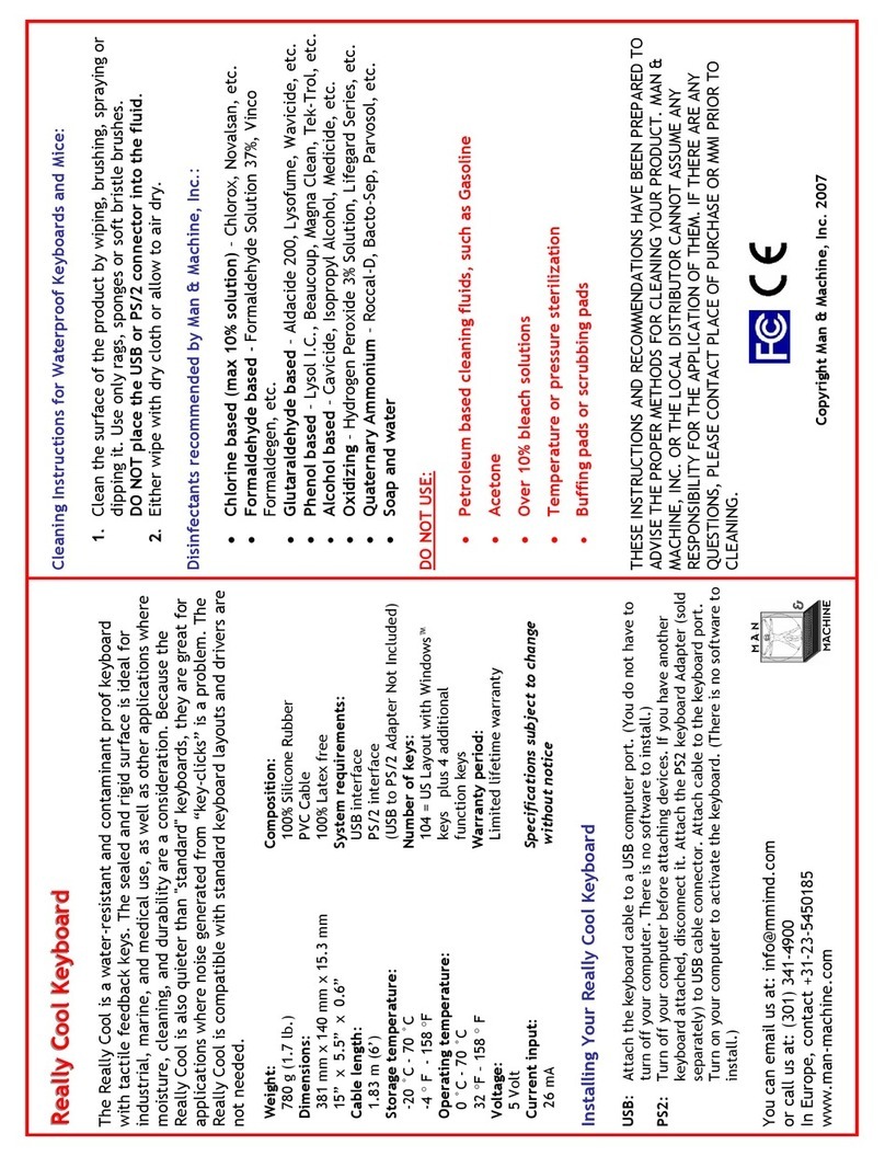 Man & Machine Really Cool User manual